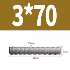 M2 M2.5 M3 M4 A2 STAINLESS STEEL THREADED ROD FULL THREAD STUDDING BAR