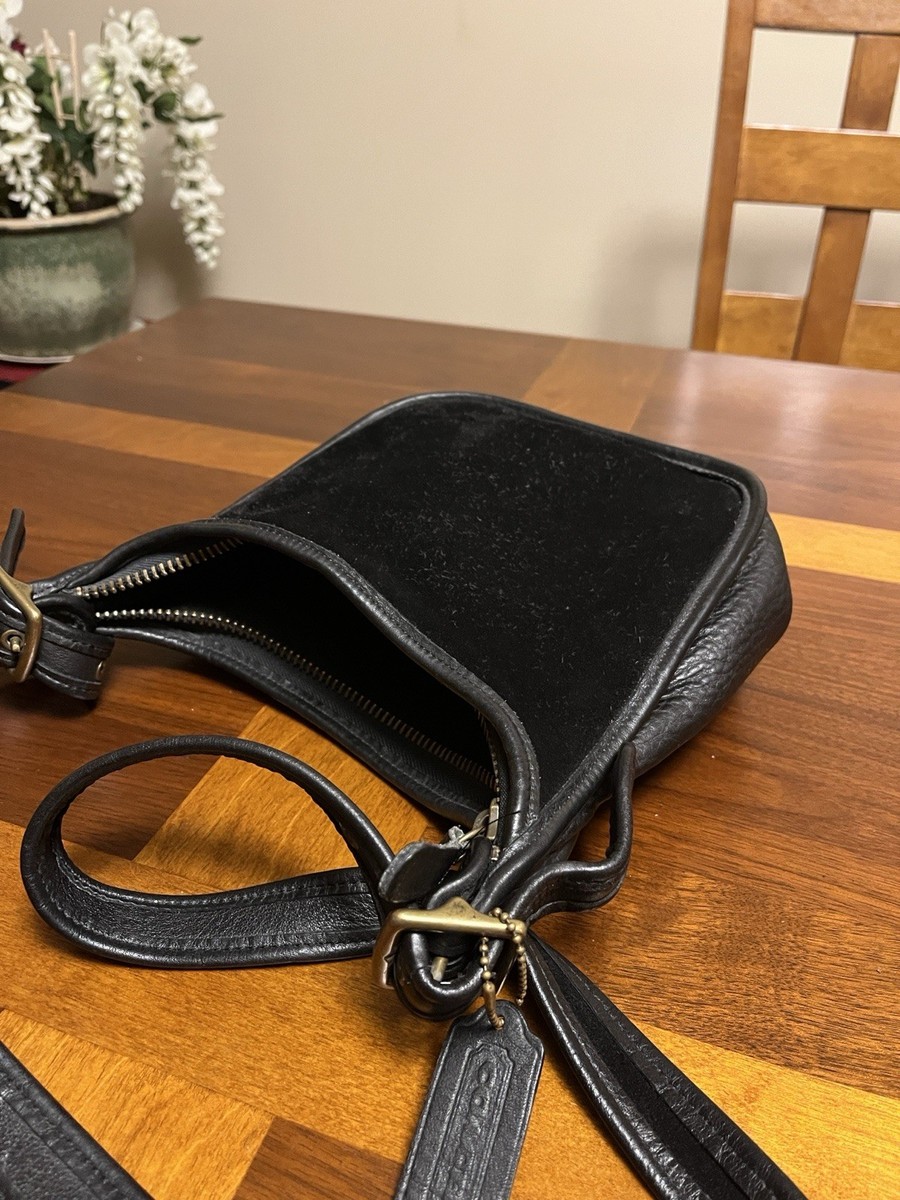 Coach Berkeley Zip Vintage Black Pebble Leather/ Suede 9011 Model