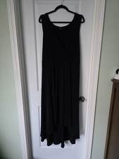 Torrid  Midi Studio Knit Hi-Low Dress Black Sleeveless Tie Back Size 5