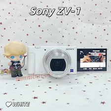Sony ZV-1 20.1MP Vlog Camera 20.1MP 2.7x Optical Zoom White with Wi-Fi 95% new