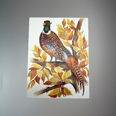 Vintage PVA Ring Neck Pheasant Greeting Card 1994 Multicolor Wildlife 5x7 USA