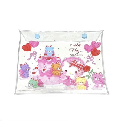 Sanrio Hello Kitty 50th AnnIVErSARy Clear Flat Pouch Goods Limited