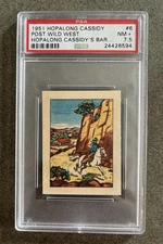 1951 Hopalong Cassidy Post Wild West #6 Hopalong Cassidy's Bar 20 PSA 7.5 Pop 1