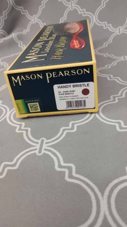 Cepillo de pelo Mason Pearson práctico cerda B3 - cerdas puras rubí oscuro Foto 3 de 3