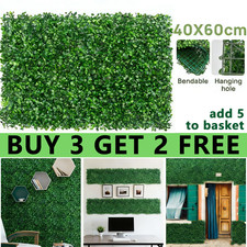 60x40cm Plant Artificial Mat Greenery Wall Hedge Grass Fence Foliage Panel Decor