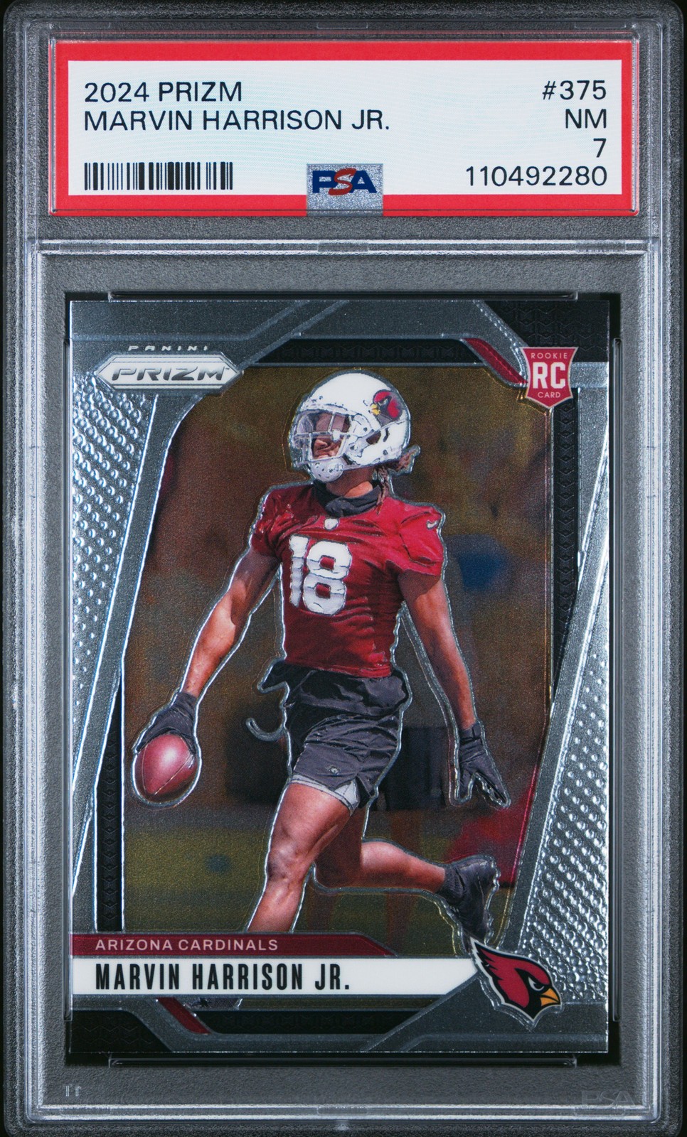 2024 PANINI PRIZM #375 MARVIN HARRISON JR. ROOKIE RC PSA 7