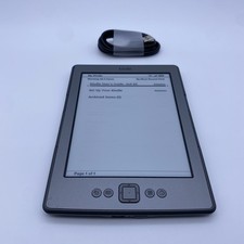 Amazon Kindle 4th Generation 2GB 6" Ebook Reader Model D01100 Graphite, Tested