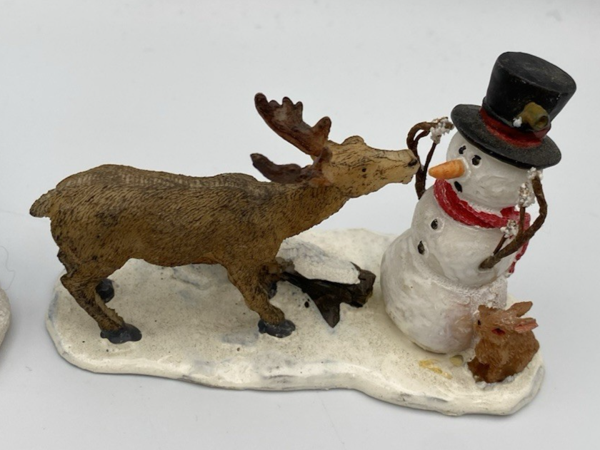 LEMAX 34095 – Figure Pinguini Pupazzo Di Neve (Snowmen) – Decorazioni Natalizie In Resina Per Villaggi