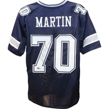 Zack Martin Autographed Pro Style Size XL Blue Jersey Beckett Witness 50908
