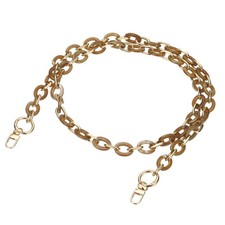 Acrylic Purse Chain, Bag Chain Strap for Handbag Handle 47 Inch  Brown