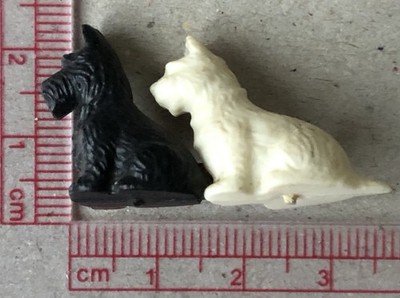 Vintage OG schwarz-weiß Whisky Scottie Terrier Hunde Werbung Pin Anstecker Brosche