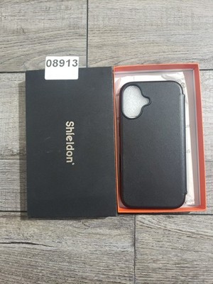 SHIELDON Wallet Case for iPhone 16 6.1'', Genuine Leather, MagSafe 