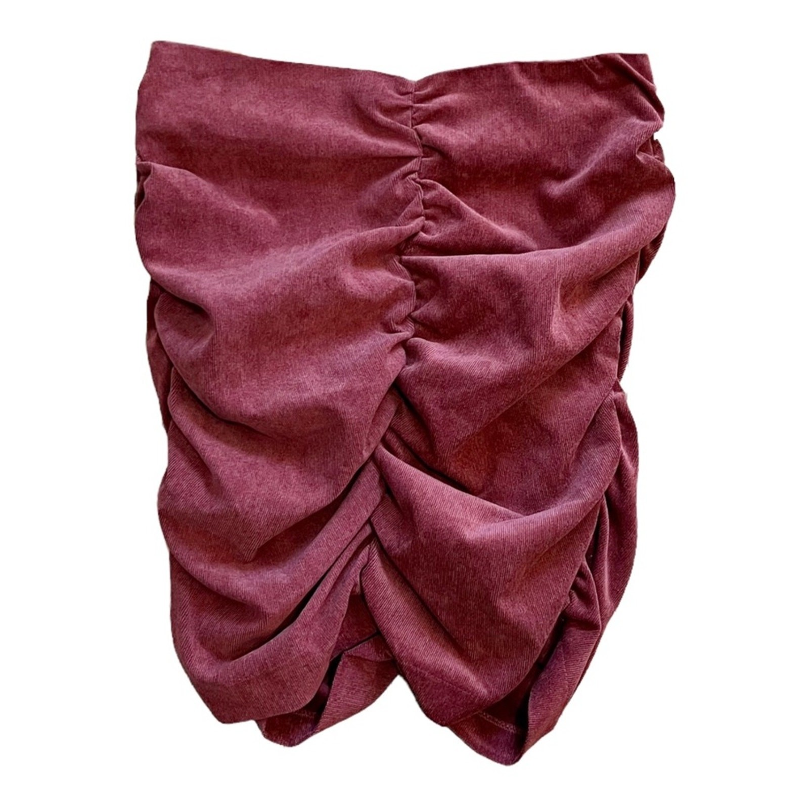 Zara Faux Suede Ruched Mini Skirt thumbnail 2