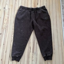 True Religion Mens Sweatpants Joggers Brown Acid Washed Active Casual Size 2XL
