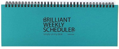 PAPERIAN Brilliant 2021 Blue Wirebound Undated Weekly Planner Pad Scheduler 1...