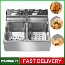 Friggitrice Elettrica Commerciale Acciaio Inox per Alimenti Ristoranti Hotel