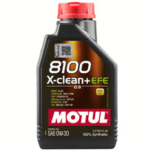 Motul 8100 X-Clean+ EFE 0W-30 1L VW Engine Oil Audi Seat Smart BMW Mercedes C3