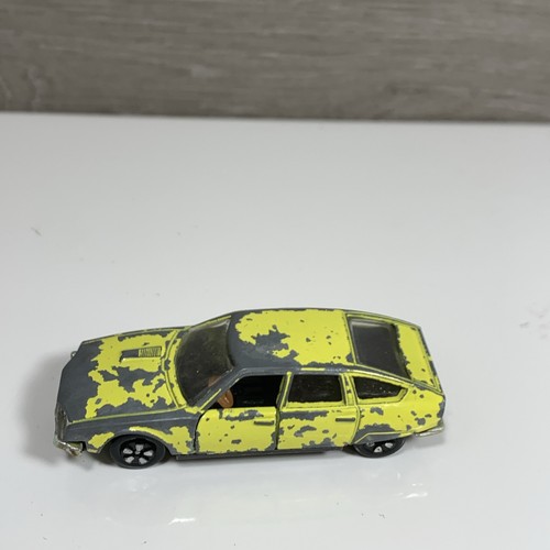 PlayArt Citroen 2200 CX yellow. Vintage. Hong Kong. DieCast. approx 1/64 - Picture 7 of 9