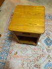 VTG HANDMADE HANDCRAFTED SOLID OAK NIGHTSTAND 27"HX19.5"DEEPX18"WIDE — photo 2