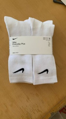 Nike Everyday Plus Cushion Drifit Men's Crew Socks, Size Large - Black/White