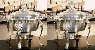 2 PACK Catering Classic STAINLESS STEEL Chafing Dish 5 QT Half Round Chafer