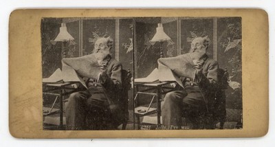 Stereoview Stereoskop Karte ''Jolly i've Won'' Happy Man Lesepapier 