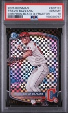 2025 Bowman Chrome Travis Bazzana Black X-Fractor /10 PSA 10 Guardians