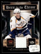 2011-12 Panini Crown Royale Heirs To The Throne Materials Jonathon Blum