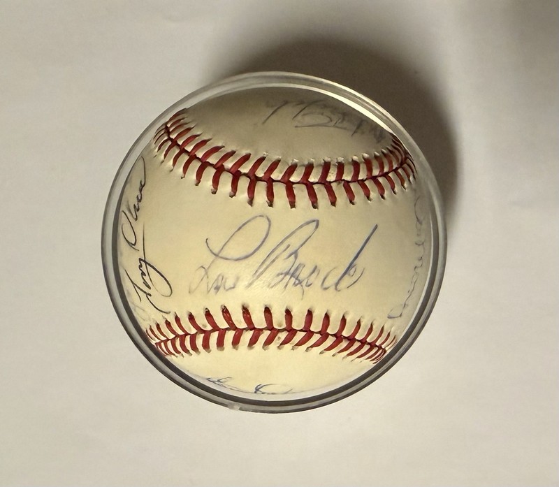 1986 Old-Timers “Heroes Of The Game” Team Signed Baseball x14 Lou Brock Oliva +