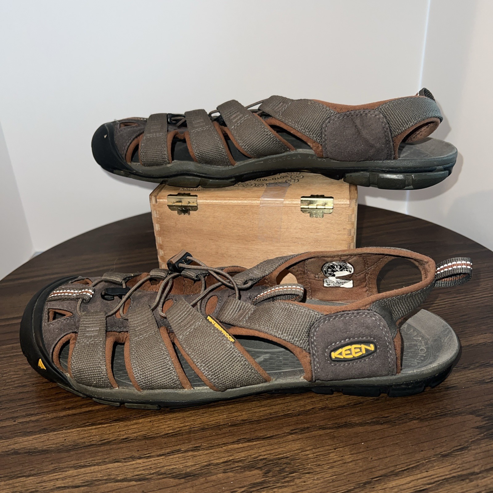 Sandali impermeabili leggeri Keen da uomo Clearwater CNX taglia 13 US EUC