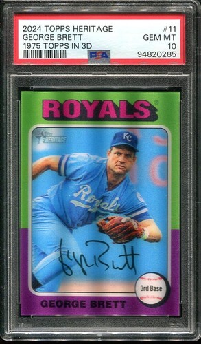 George Brett #753D-11 2024 Topps Heritage 3D card
