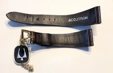 SB8: NOS Bulova Accutron Leather Strap 19mm Gold Buckle w/ Tags Vintage