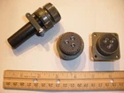 NEW - MS3106A 20-3P (SR) W/Bushing and MS3102A 20-3S - 3 Pin Mating Pair