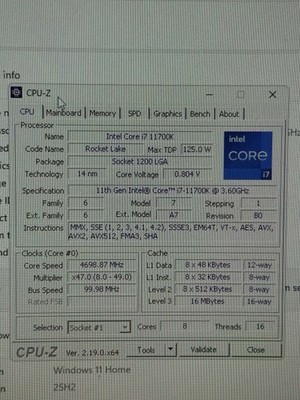 Gigabyte Z590 UD AC PC Intel i7-11700K  16GB DDR4 oloy rgb ram COMBO
