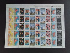 New Zealand Cinderella stamps rugby world cup 1991 full sheet dog  nuclear  X B