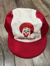 Vintage 70s 80s McDonalds Ronald McDonald Employee Promo Hat OSFA