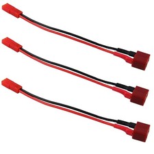 3 PCS Deans T Male Female Plug Connector To JST Adapter Cable 10cm 20AWG Wire