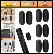 4 Pack Magnetic Remote Control Holder Wall Mount - No Drill Self-Adhesive Organi