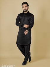 Men s Pathani Kurta Pyjama Set/Traditional Ethnic Wear Classic Pathani Kurta Set