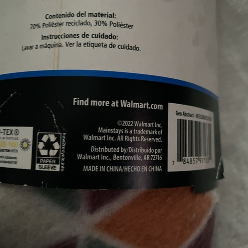 Lot Of (2) New Mainstays Geo Abstract Fleece Throw Blanket 50x60" - Bild 6 von 6