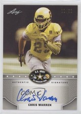 2015 Leaf US Army All-American Bowl Silver 22/50 Chris Warren III Auto 9b4