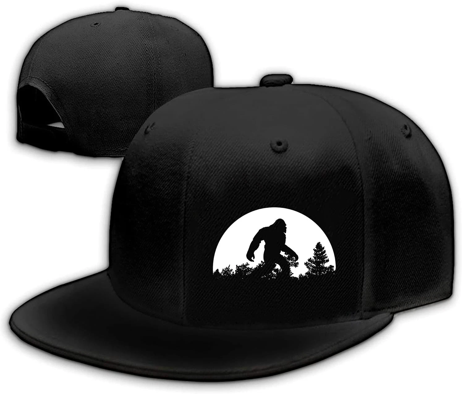 Men's Big Foot Adjustable Baseball Hat, Funny Sasquatch Forest Design, Outdoo...