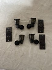 Brass Casters And Hinges Taken From A Damaged Waring And Gillows Table.