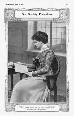 EVELYN CAVENDISH Herzogin von Devonshire - antiker Druck 1910
