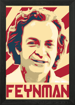 Richard Feynman Framed Wall Art Poster Canvas Print Picture
