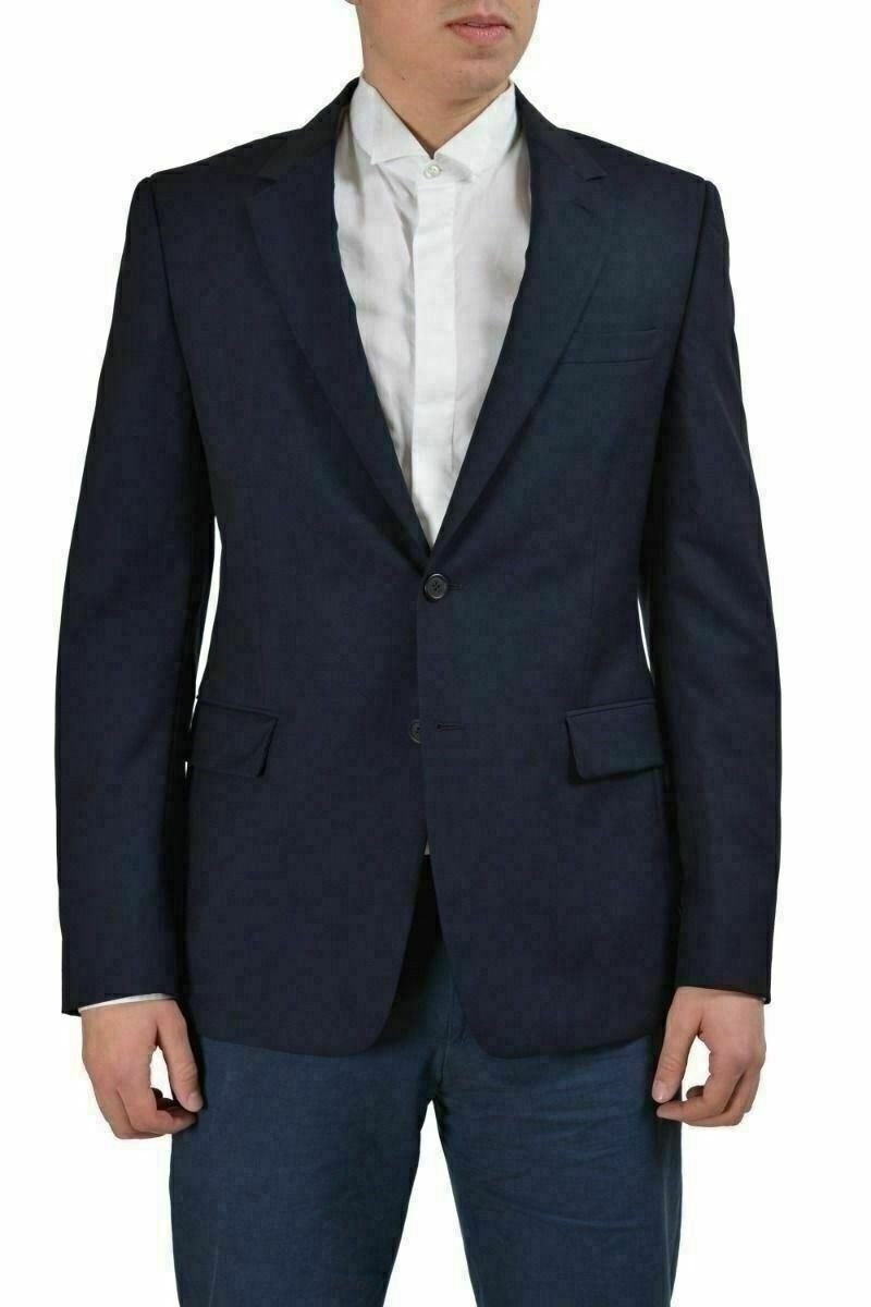 Черный шерстяной мужской блейзер Prada на двух пуговицах US 42R IT 52R 151190₽