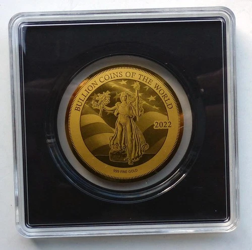 2022 Chad 5000 Francs Gold Coin - 1/200 oz - Theme: American Liberty