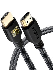 4K HDMI Cable 6 ft 2 Pack High Speed, Braided Nylon  Gold Connectors, 4K ...