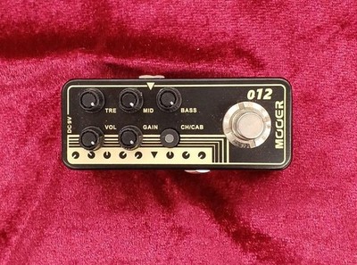 MOOER 012 US GOLD 100 Micro Preamp Guitar Effects Pedal Dual Channel Cab Sim