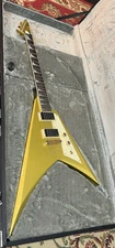 ESP LTD KH-V Kirk Hammett Signature Electric Guitar - Metallic Gold